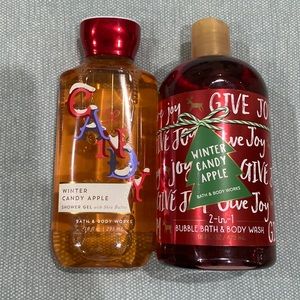 Bath and Body Works Winter Candy Apple Bath Set